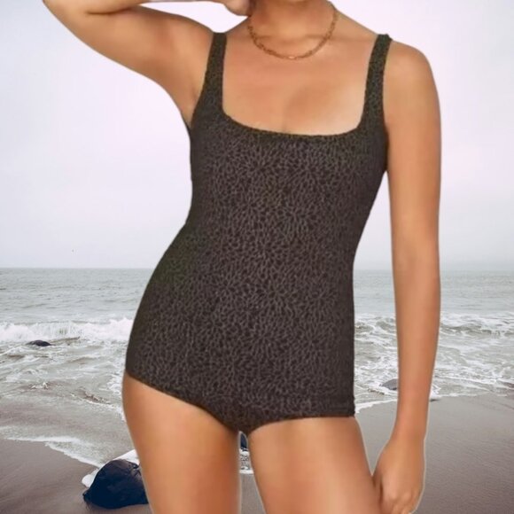 Andie Other - Demi Moore X Andie Swim The Marseilles One Piece Black Lurex Jacquard Size Small